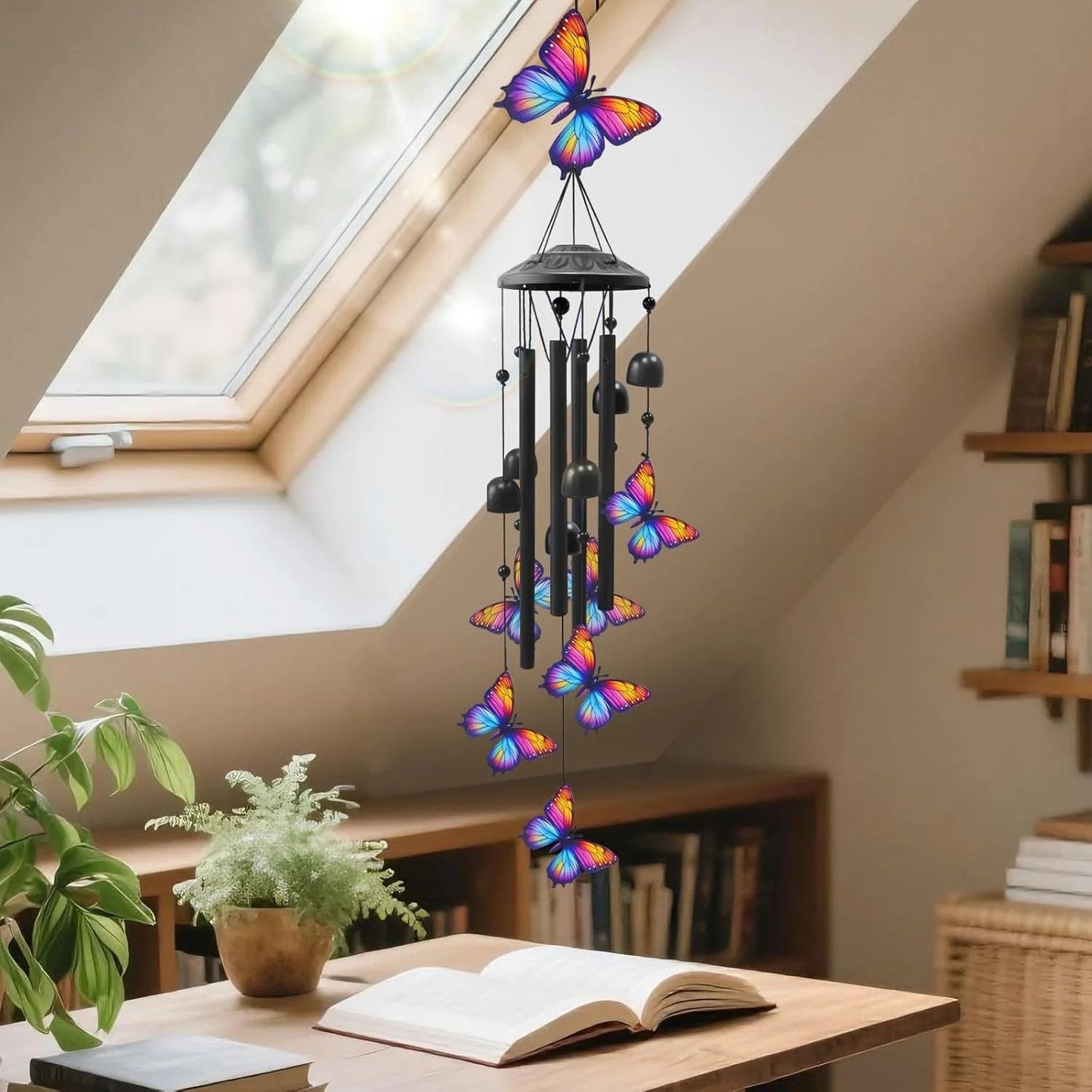 🔥Last Day 70% OFF🐦Vintage Colorful Hummingbird Wind Chime with Metal Tubes and Bells