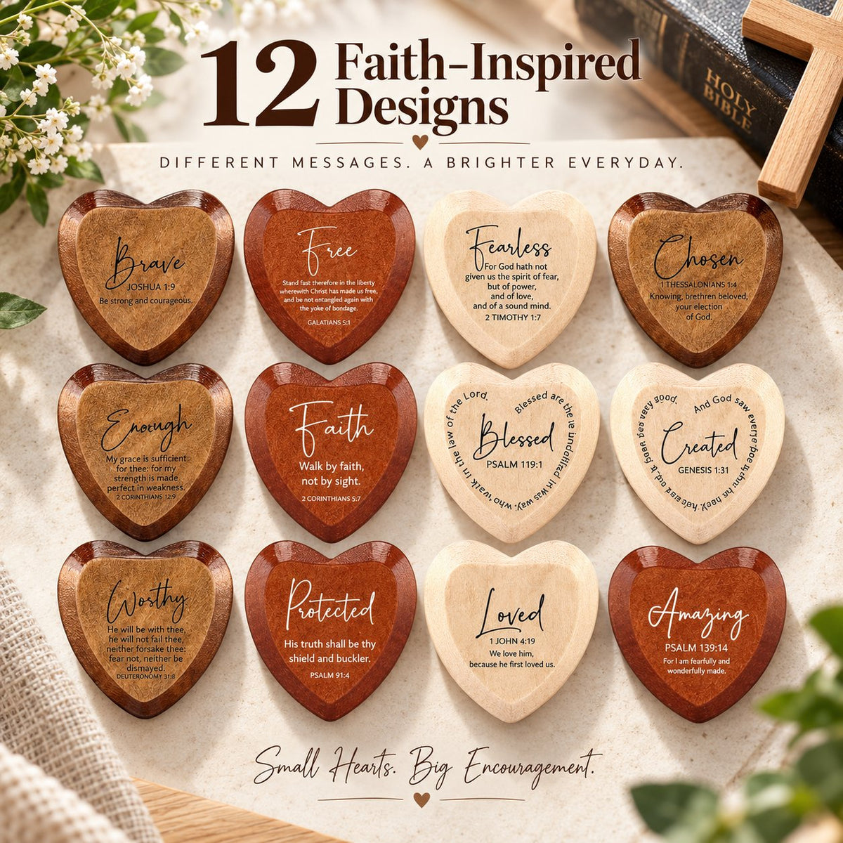 Only $14.99 Last Day Promotion!🎁 - ✝️ Christian Pocket Hearts Gift Set