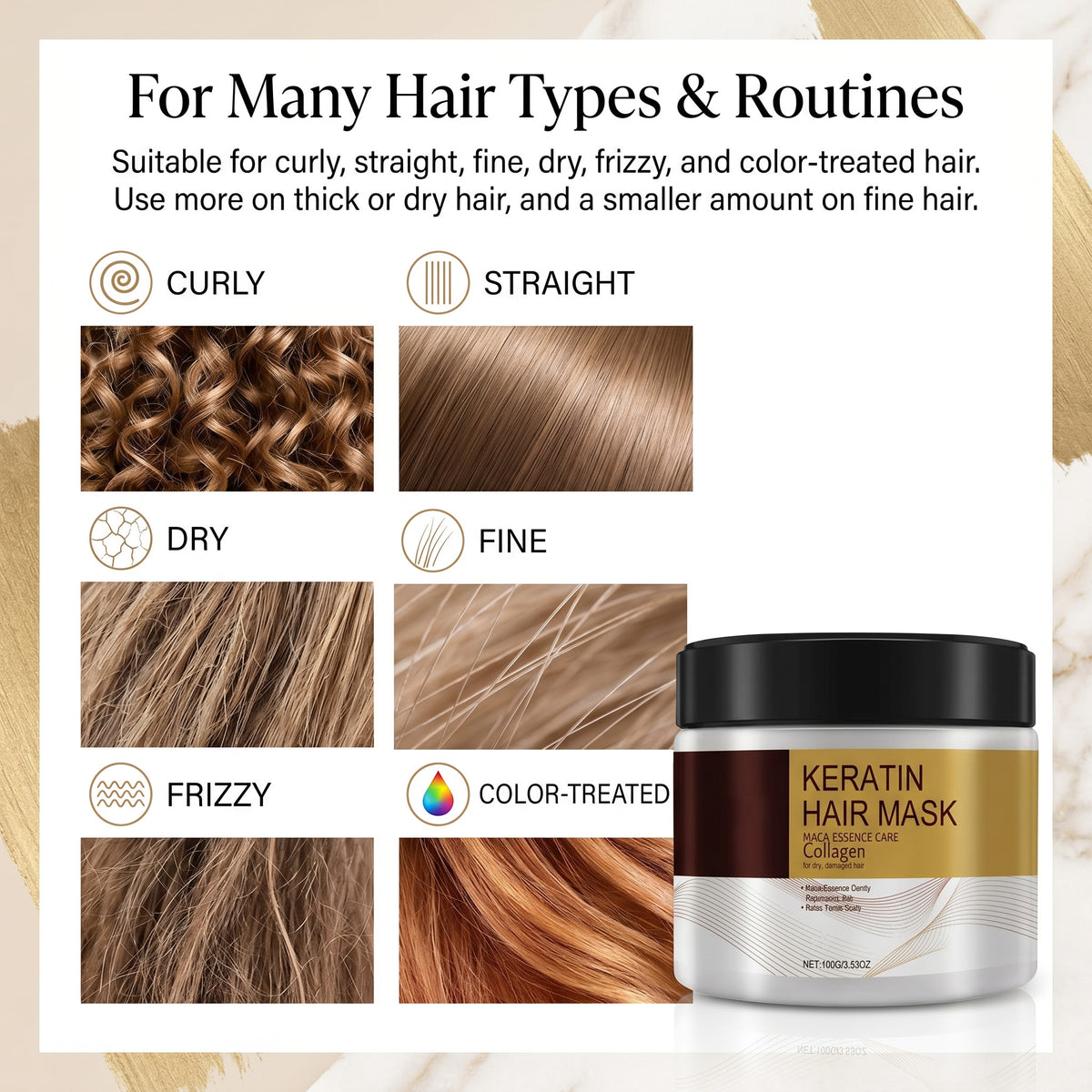🔥50% OFF Today! Collagen Keratin Hair Mask – Deep Conditioning Care for Softer, Smoother & Glossier-Looking Hair ✨