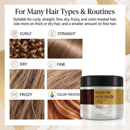 🔥50% OFF Today! Collagen Keratin Hair Mask – Deep Conditioning Care for Softer, Smoother & Glossier-Looking Hair ✨