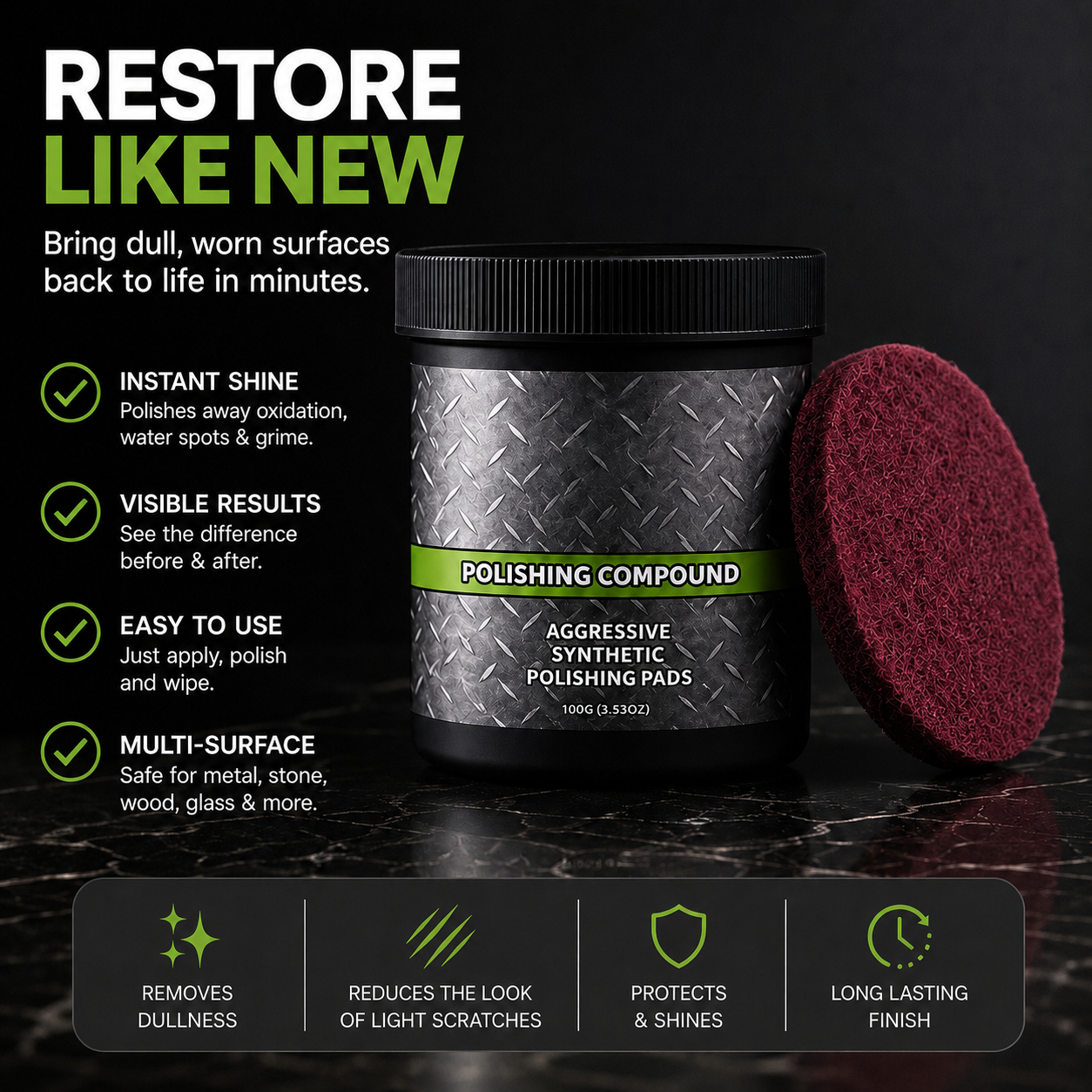 All-in-One Surface Restoration Polish with Pad🛒