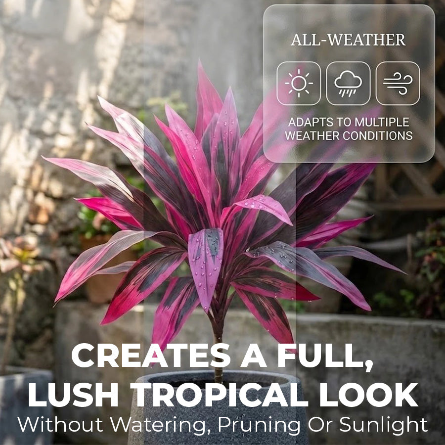 🔥 Last Day 50% OFF 🔥 2Pcs Artificial Boston Fern & Dragon's Blood Tree Plants