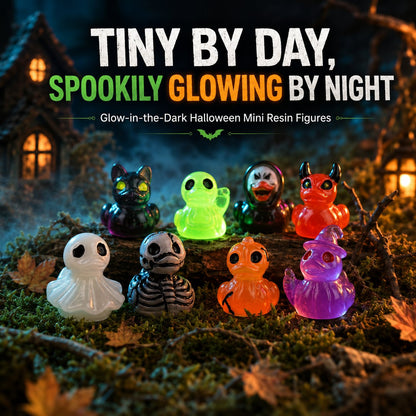 👻 Mini Glow Halloween Figures — Tiny Spooky Resin Decorations ( 30pcs! )