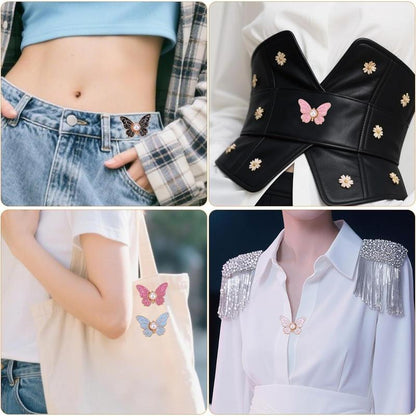 🔥Save 40% Today 🦋 8Pcs Butterfly Pants Waist Tightener – Easy Waist Adjustment