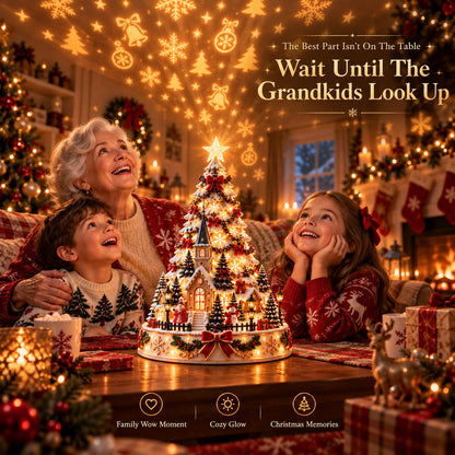 🎄Christmas Village Projection Centerpiece – 4 Themed Villages