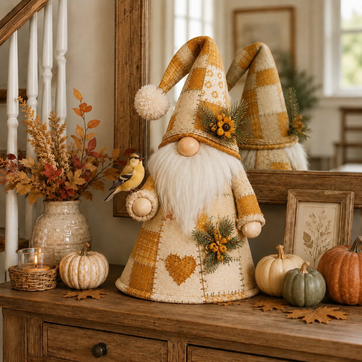 🔥 LAST DAY 49% OFF – 🐦 Patchwork Bird Gnome Light Collection