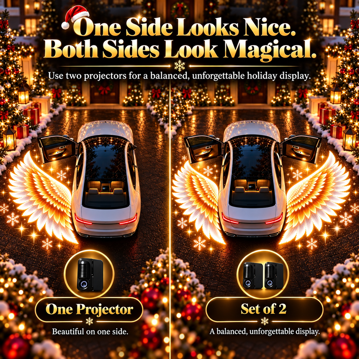 👼 Angel Wing Car Door Projector Lights | 2-Light Left & Right Set