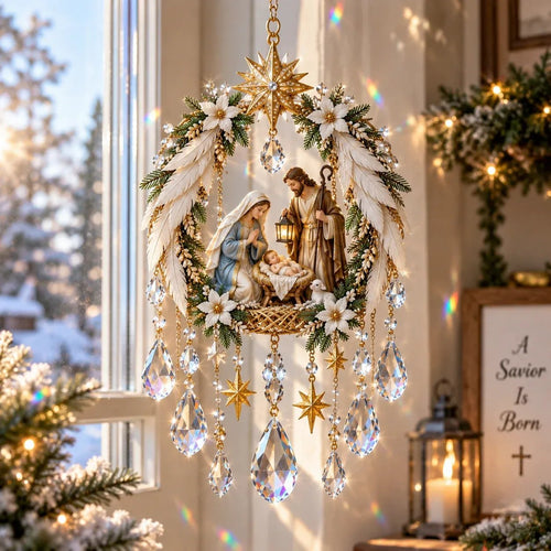 🔥HOT SALE🔥✝️ Christian Crystal Suncatcher | 5 Faith-Inspired Window Designs with Cascading Rainbow Crystals ✨