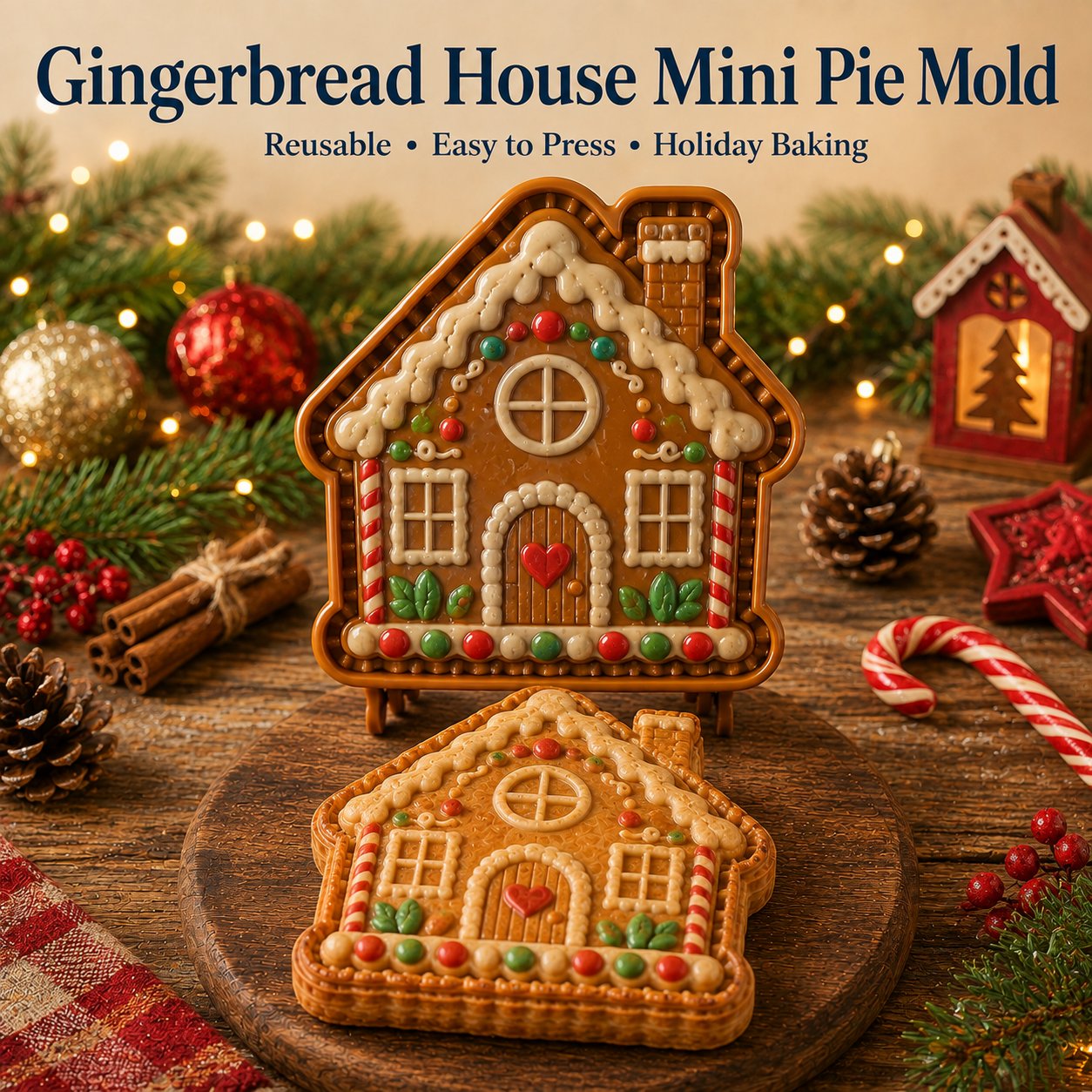 🔥😍 Last Day 49% OFF – 🎄 9-Design Christmas Mini Pie Mold Collection | Reusable Embossed Molds for Shaping Detailed Santa, Snowman, Reindeer, Tree & Holiday Pies 🥧✨