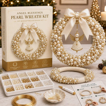 🎄 DIY Christmas Pearl Wreath Kit — A Mini Wreath You Build Bead by Bead