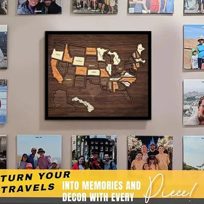 🔥Limited Time 51% off – USA Wooden Travel Map Puzzle for Adventure Lovers
