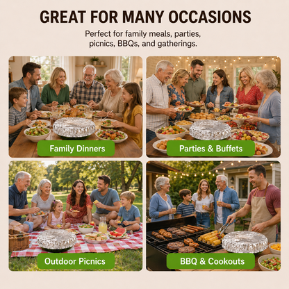 🧑‍🍳Day Sale 50% OFF✨Home dining table & food container aluminum foil heat-retaining cover