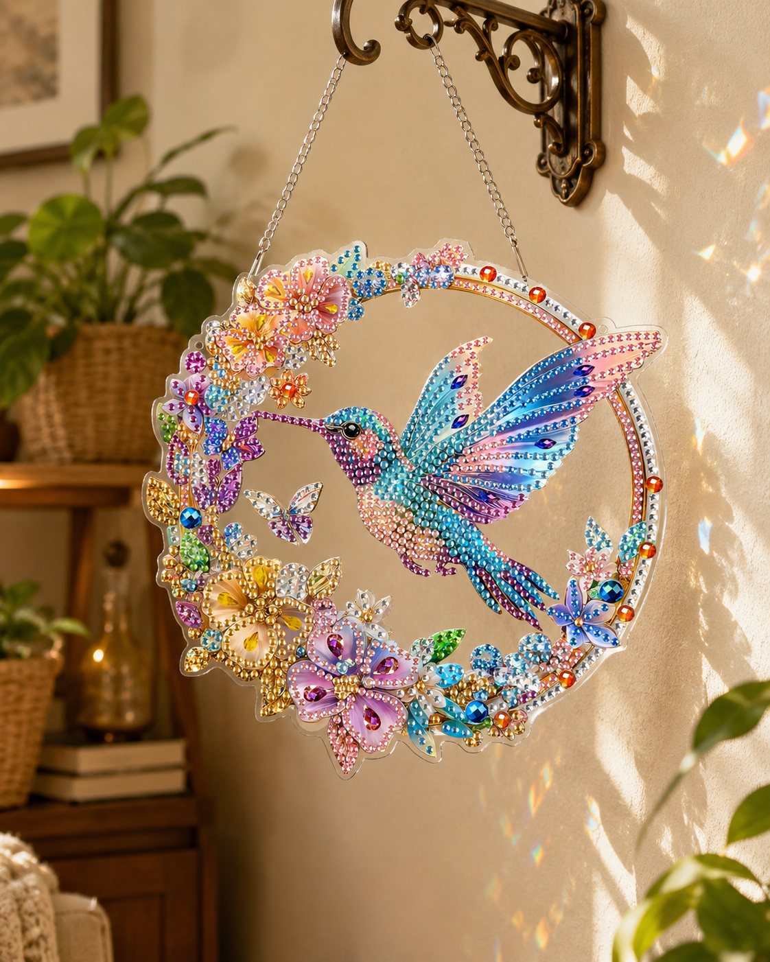 ✨Beginner-Friendly-🐦Cardinals & Sunrise Diamond Art Hanging Ornament Kit