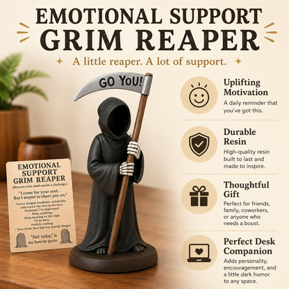 🔥 Last Day 49% OFF-💀Emotional Support Grim Reaper Figurine