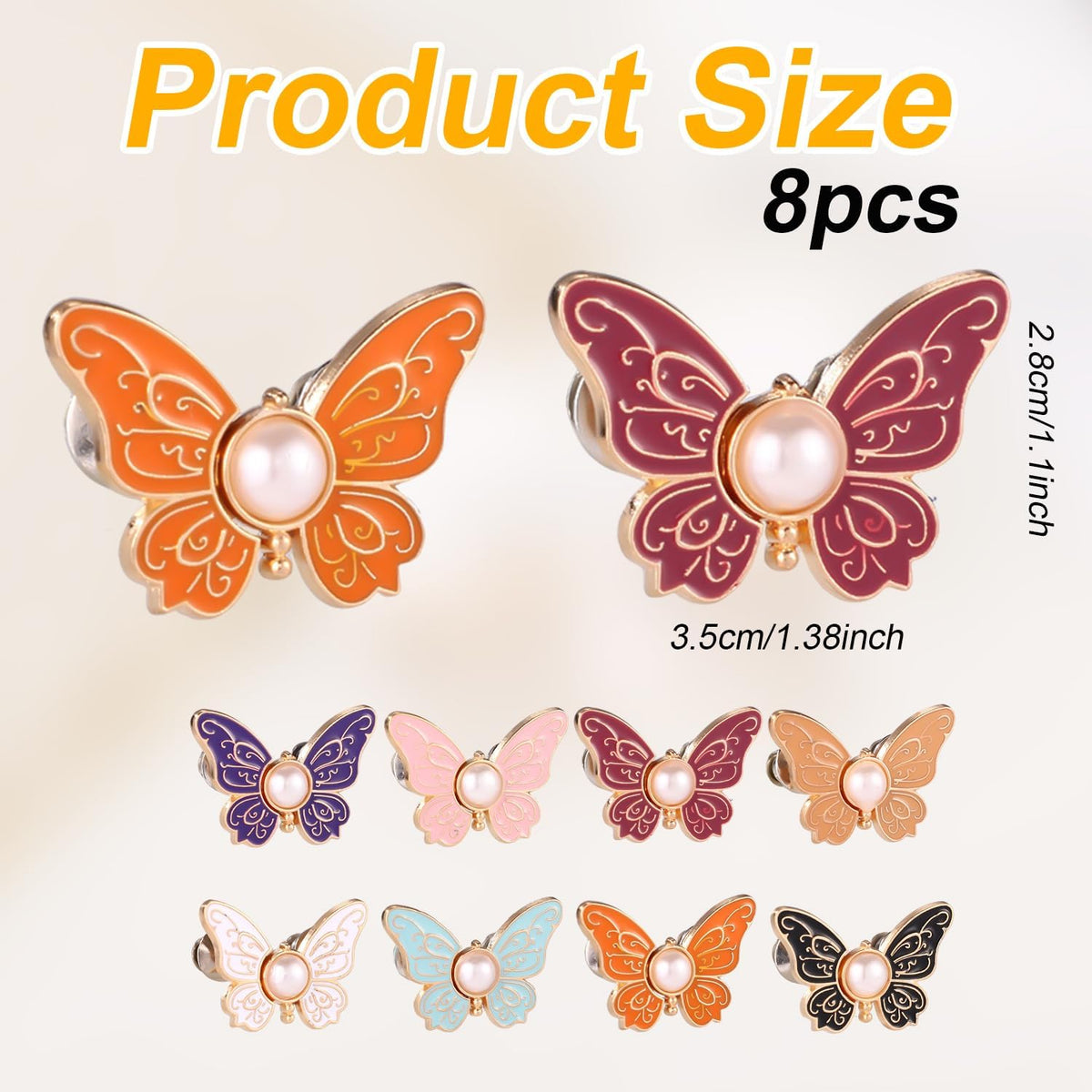 🔥Save 40% Today 🦋 8Pcs Butterfly Pants Waist Tightener – Easy Waist Adjustment
