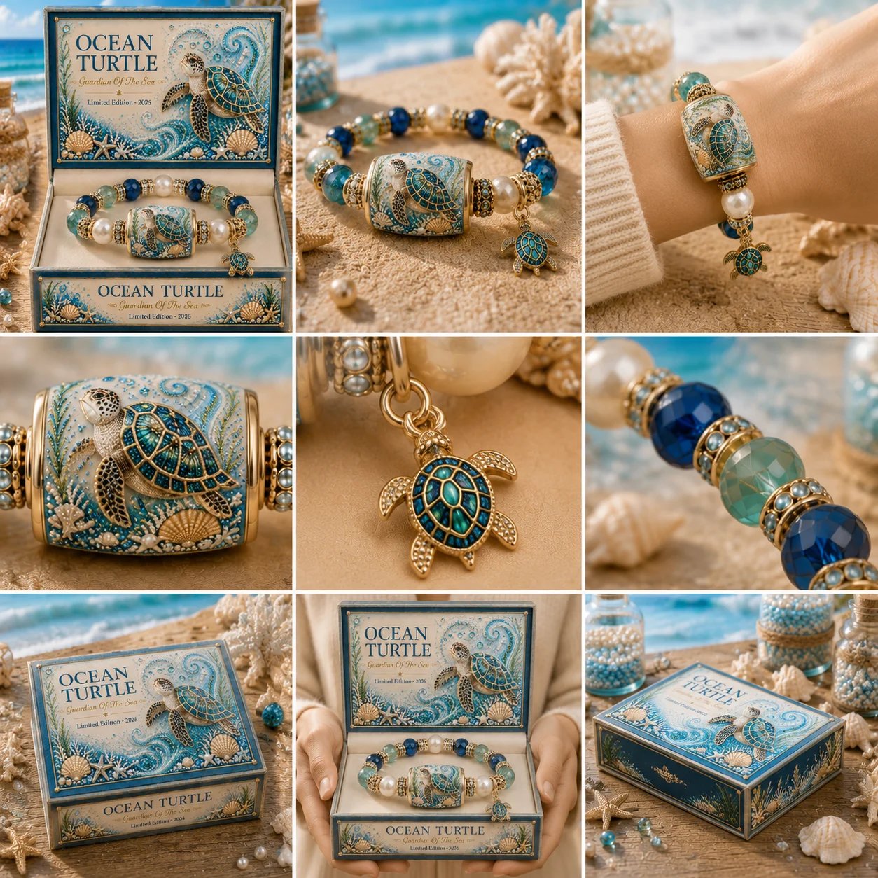 💥 Last Day 49% OFF – 🌊 Ocean Guardian Bracelet Collection | 7 Marine Creature Designs, Gemstone-Style Beads & Matching Sea Charms 🐚✨