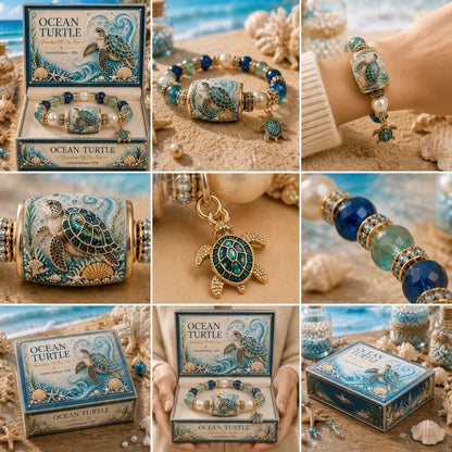 💥 Last Day 49% OFF – 🌊 Ocean Guardian Bracelet Collection | 7 Marine Creature Designs, Gemstone-Style Beads & Matching Sea Charms 🐚✨
