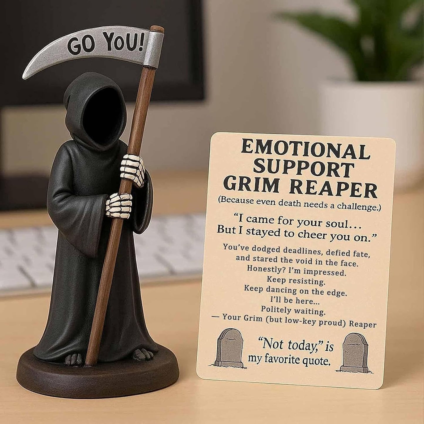 🔥 Last Day 49% OFF-💀Emotional Support Grim Reaper Figurine