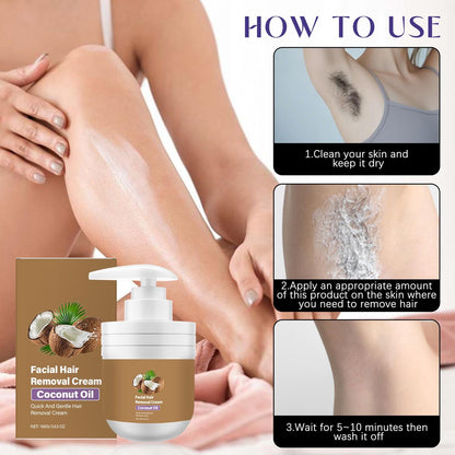 🔥Coconut Facial Hair Removal Cream