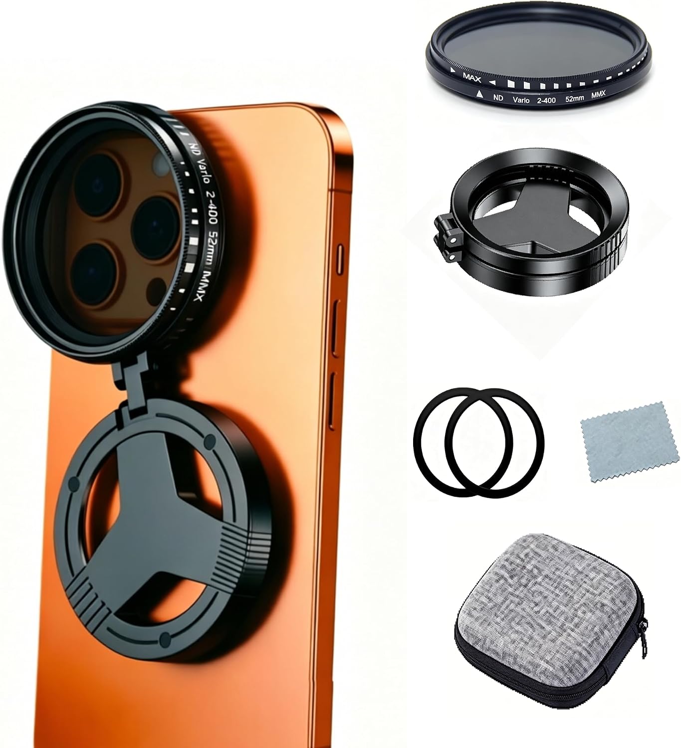 🏆Hot Sale⚡52mm Magnetic ND2–ND400 Filter for iPhone