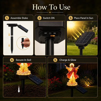 🔥Last Day 49% OFF✝️ Solar-Powered Jesus Garden Light✨