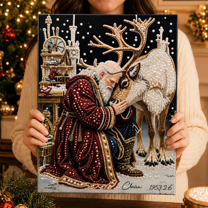 Christmas Reindeer Diamond Painting Art Kit – Festive DIY Crystal Art Set For Adults & Children Xmas Craft Decor