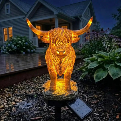 🔥Last Day 49% OFF Highland Cow Solar Garden Light