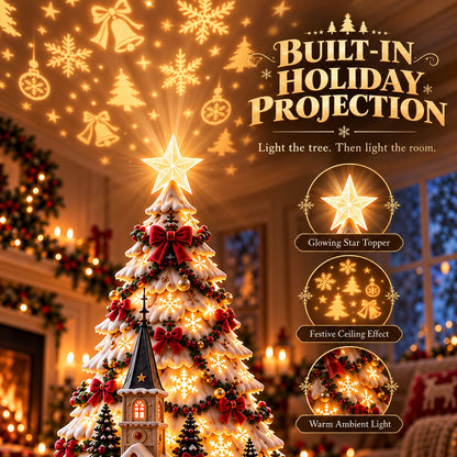 🎄 Christmas Village Projection Light | 4 Festive Village Scenes | Magical Holiday Tabetop lDécor ✨