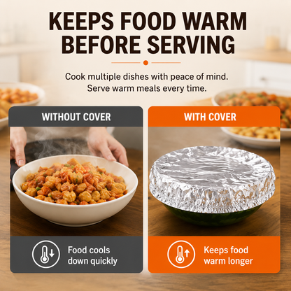 🧑‍🍳Day Sale 50% OFF✨Home dining table & food container aluminum foil heat-retaining cover