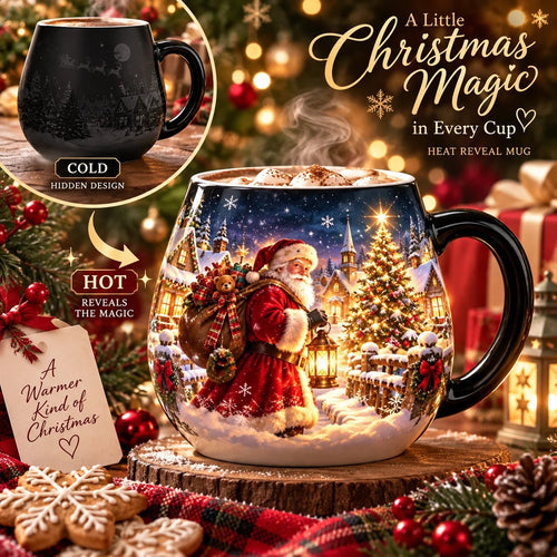 🔥Last Day 49% OFF-🎄Christmas Magic Color-Changing Mug – Heat Reveal Holiday Gift