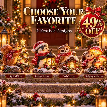 🎄 Last Day 49% Christmas Woodland Friends™ – Lighted Holiday Step Decor | 4 Festive Designs ✨