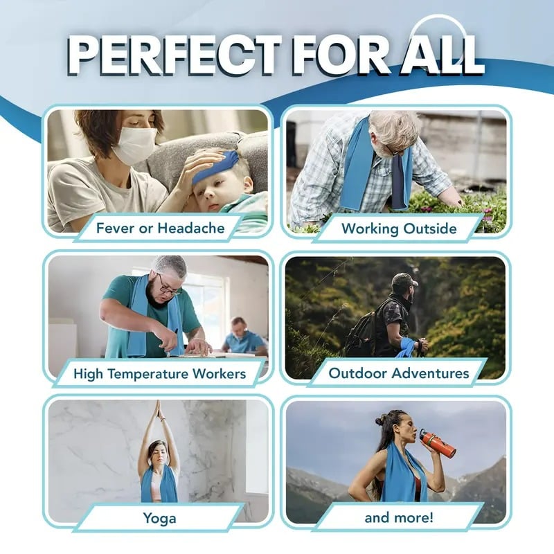 Instant Cooling Towel – Quick Dry Sports Towel for Gym, Travel & Outdoor Activities