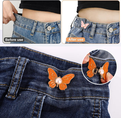 🔥Save 40% Today 🦋 8Pcs Butterfly Pants Waist Tightener – Easy Waist Adjustment