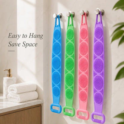 🛁Summer Limited-Time 50% OFF 💦Silicone Bath Brush Double-Sided Exfoliating Back Scrubber