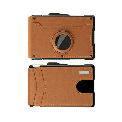 🔥Wallet for Men - with Pop Up Aluminum Case Money Clip Slim Leather Slots Credit Card Holder RFID Blocking Bifold Minimalist Wallet