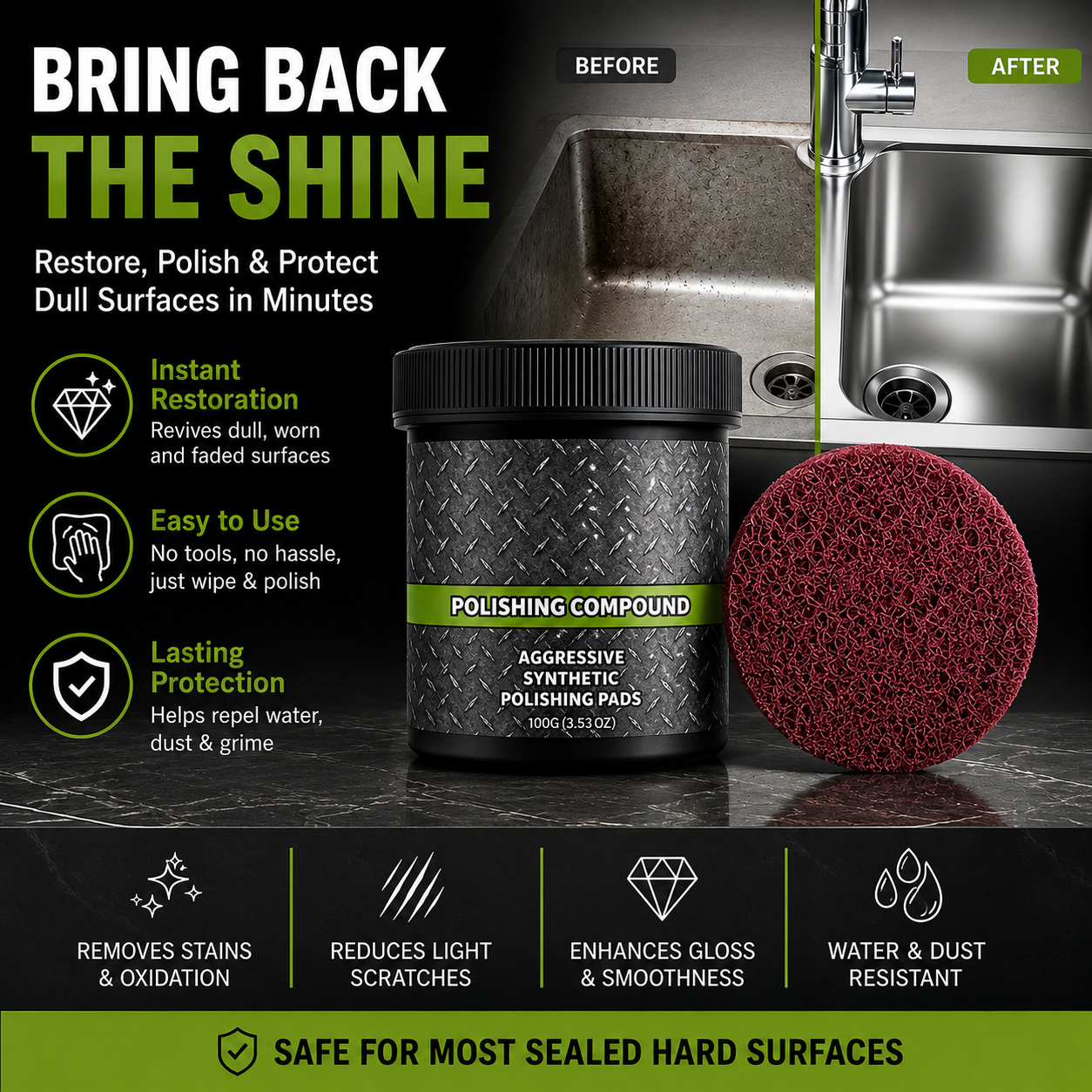 All-in-One Surface Restoration Polish with Pad🛒