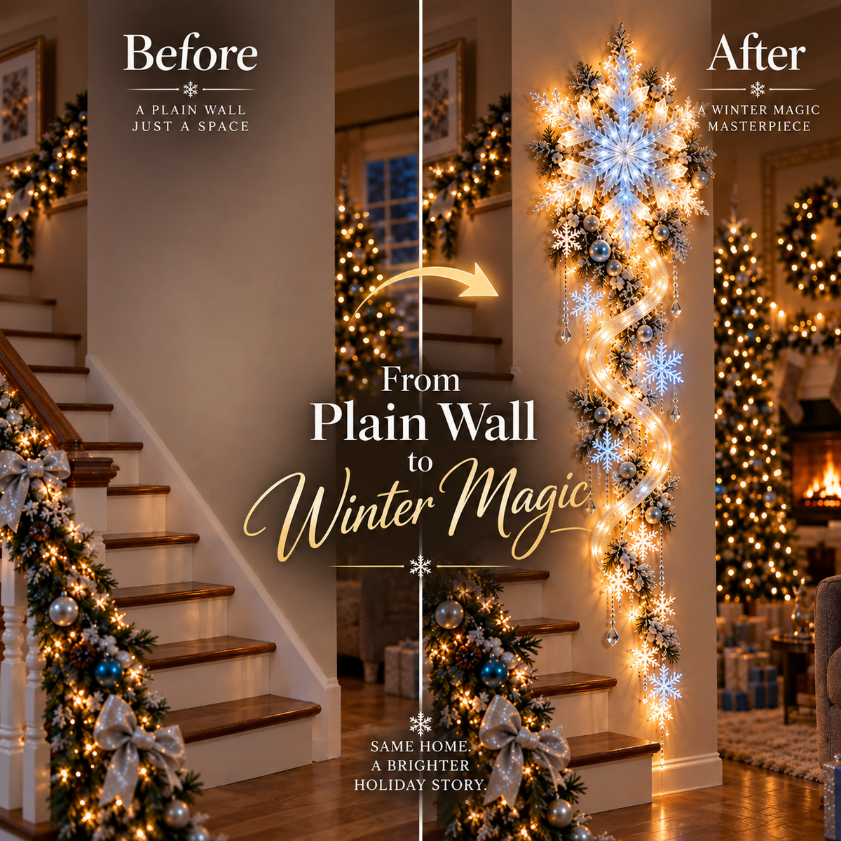 ❄️ 49% OFF | Giant Snowflake Blizzard Trail™ – Turn Your Home Into a Winter Wonderland