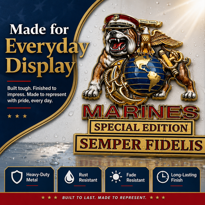 Marines Corps Special Edition Metal Car Emblem – Semper Fidelis Tribute Badge 🇺🇸🦅