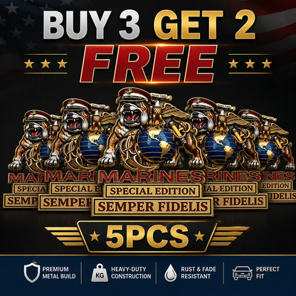Marines Corps Special Edition Metal Car Emblem – Semper Fidelis Tribute Badge 🇺🇸🦅