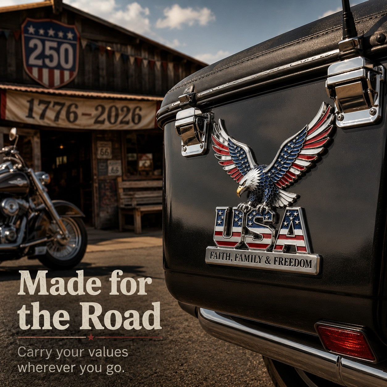 The Badge That Says Everything Without Saying a Word — USA Eagle Faith Family Freedom Metal Emblem