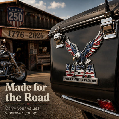 The Badge That Says Everything Without Saying a Word — USA Eagle Faith Family Freedom Metal Emblem