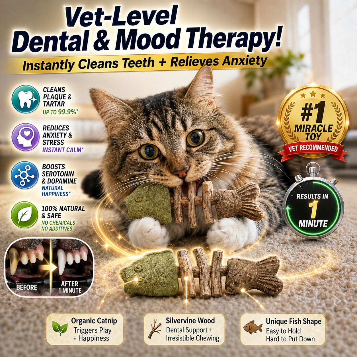 Catnip & Silvervine Chew