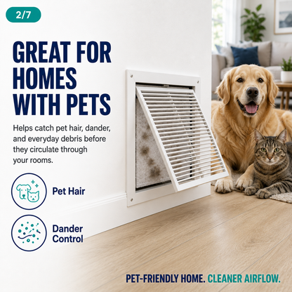 AC & Vent Dust Filter Sheet — 39.4" × 39.4inch, Cut to Fit