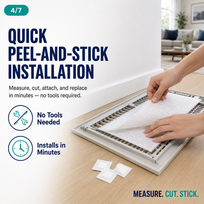 AC & Vent Dust Filter Sheet — 39.4" × 39.4inch, Cut to Fit