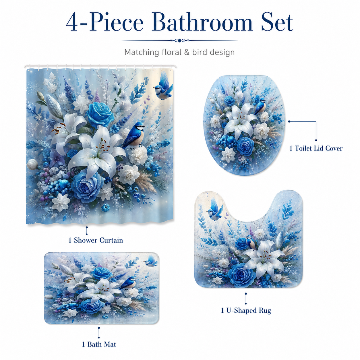 Butterfly Bloom Bathroom Set
