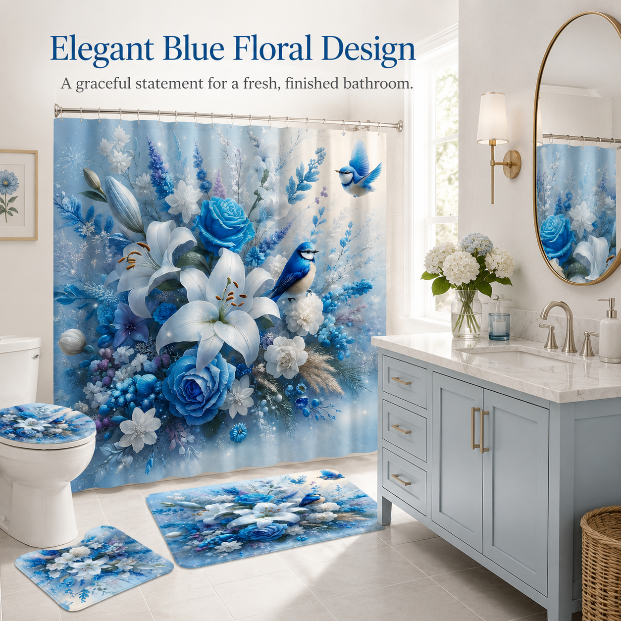 Butterfly Bloom Bathroom Set