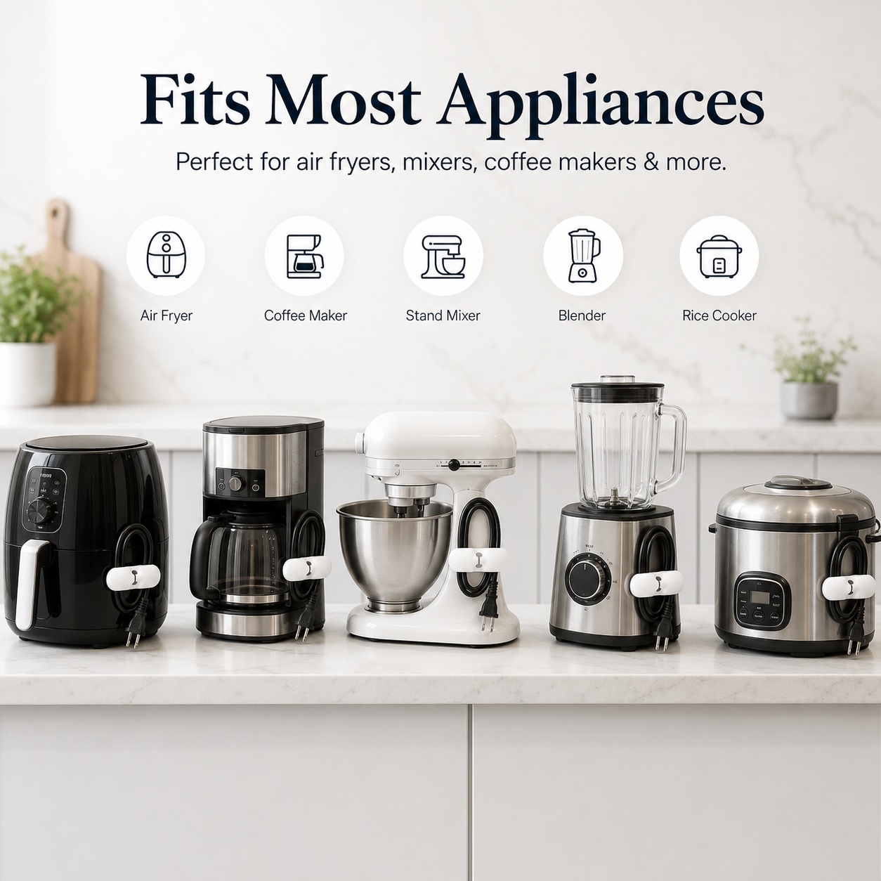 Cord Organizer for Kitchen Appliances,5PCS