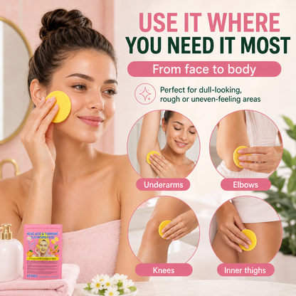 Visible brightening✨Turmeric & Kojic Acid Cleansing Pads💖