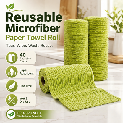 🧽 Reusable Kitchen Cleaning Towels – Tear, Wipe, Wash & Reuse ♻️