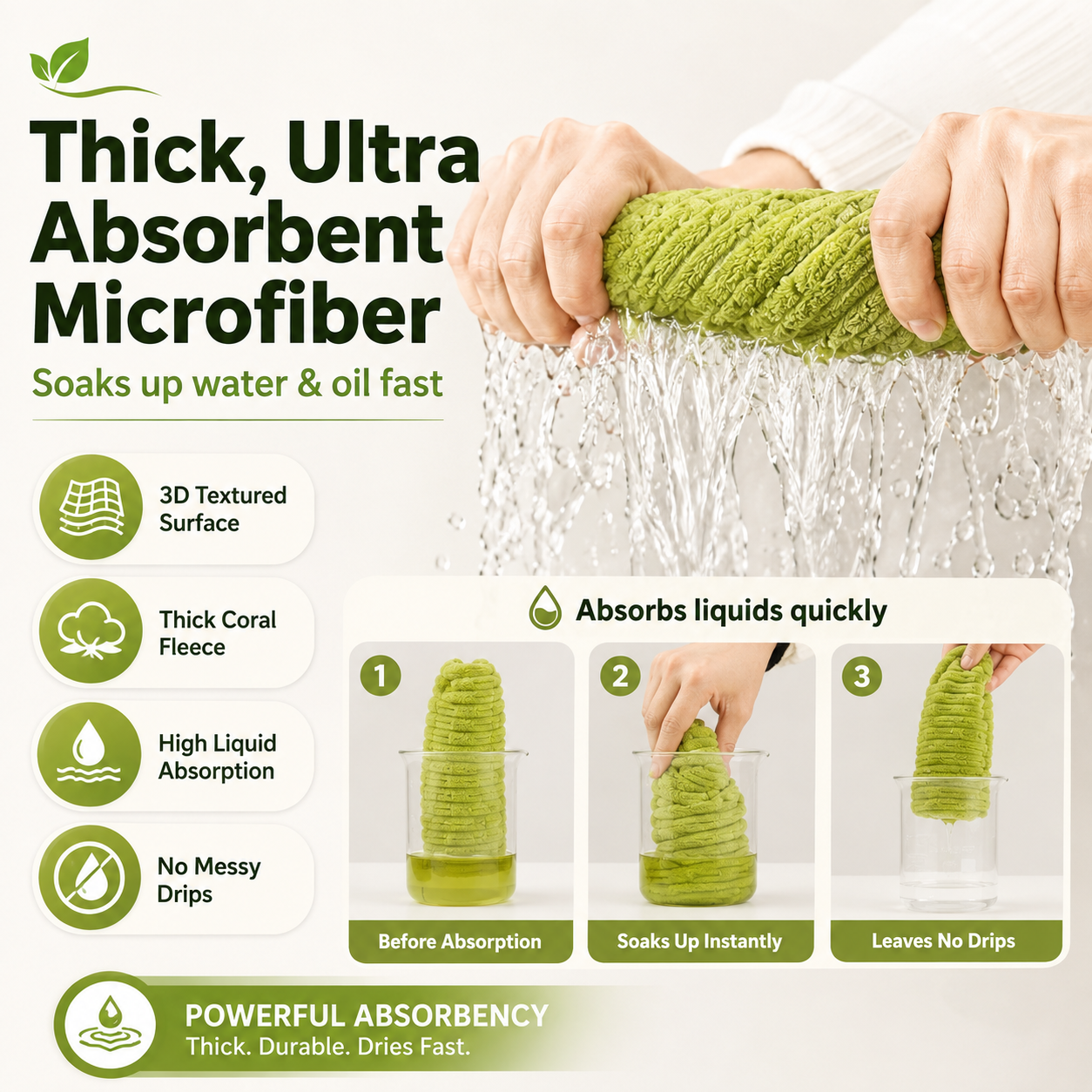 🧽 Reusable Kitchen Cleaning Towels – Tear, Wipe, Wash & Reuse ♻️
